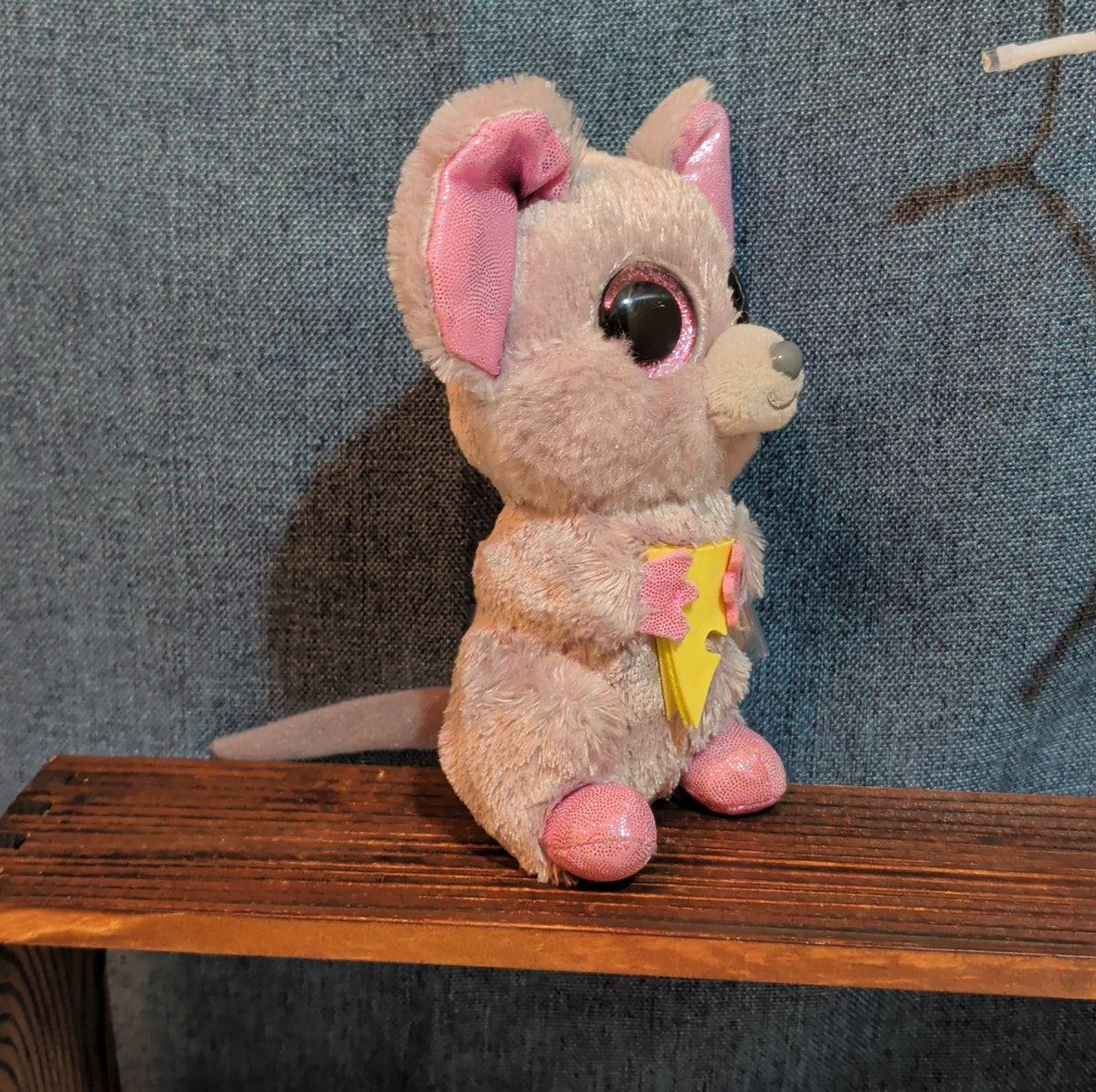 Ty Beanie Boos Squeaker Mouse 6" Plush Sparkle Cheese Kidcore