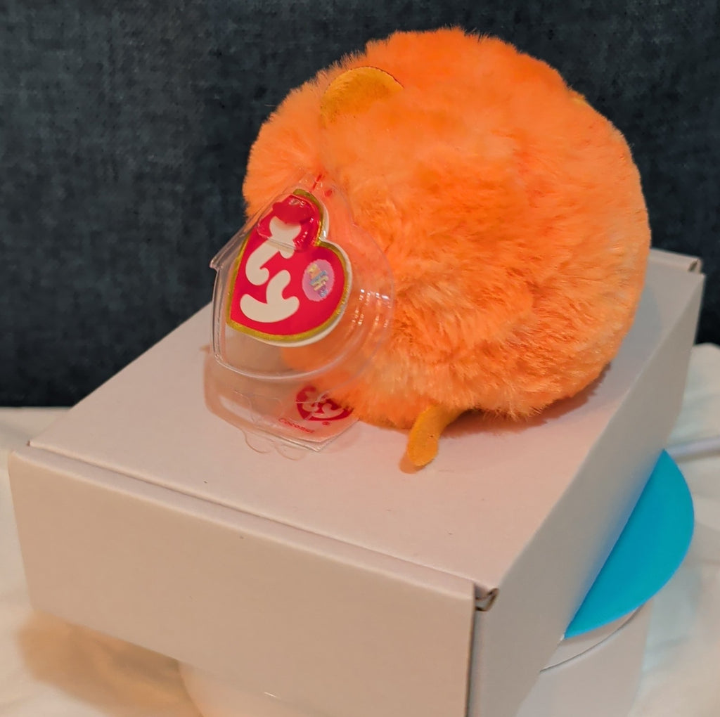 Ty Puffies Coconut The Monkey Plush Toy Orange 3" Glitter Eyes 2021 MWMT