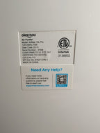 Okaysou AirMax 10L Pro Air Purifier HEPA 5-Stage 1000sq ft Room White Working