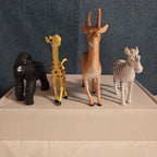 Plastic Animal Figures Toy Lot 24pc Safari Farm Zoo Animals