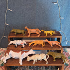 Farm Animals 9Pc Lot Plastic Horses Cows Vintage Style P