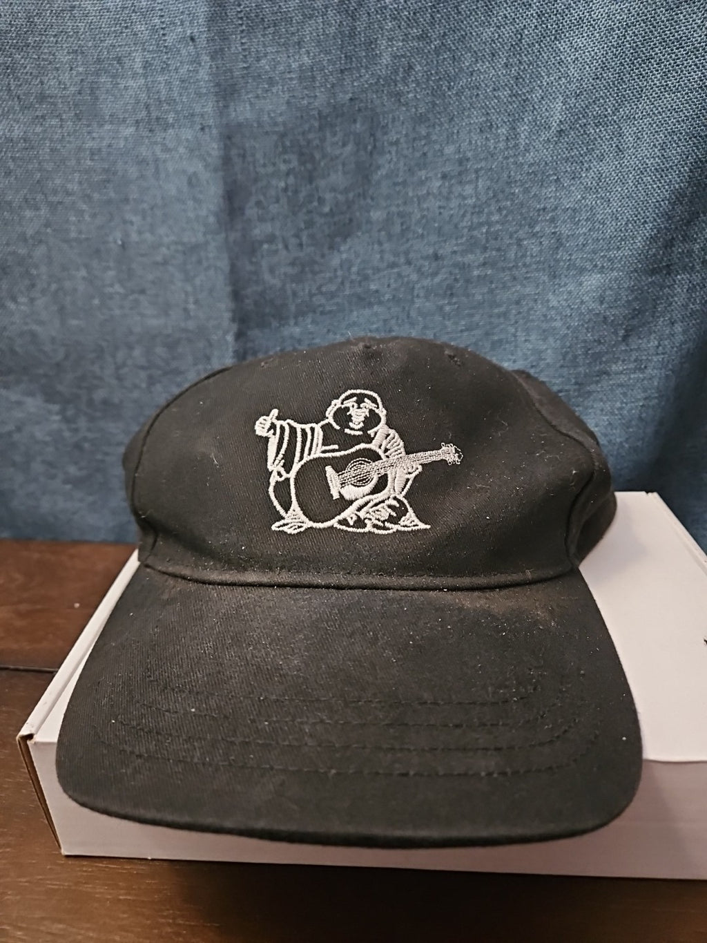 True Religion Hat Black Baseball Cap Buddha Design Adjustable Snapback Mens