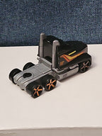 Hot Wheels Semi Truck Cab | Track Stars Black & Orange Racing Hauler
