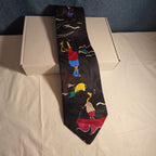 Vintage 90s Hallmark Fishing Tie The Big Catch SpecialTies Men Novelty Polyester