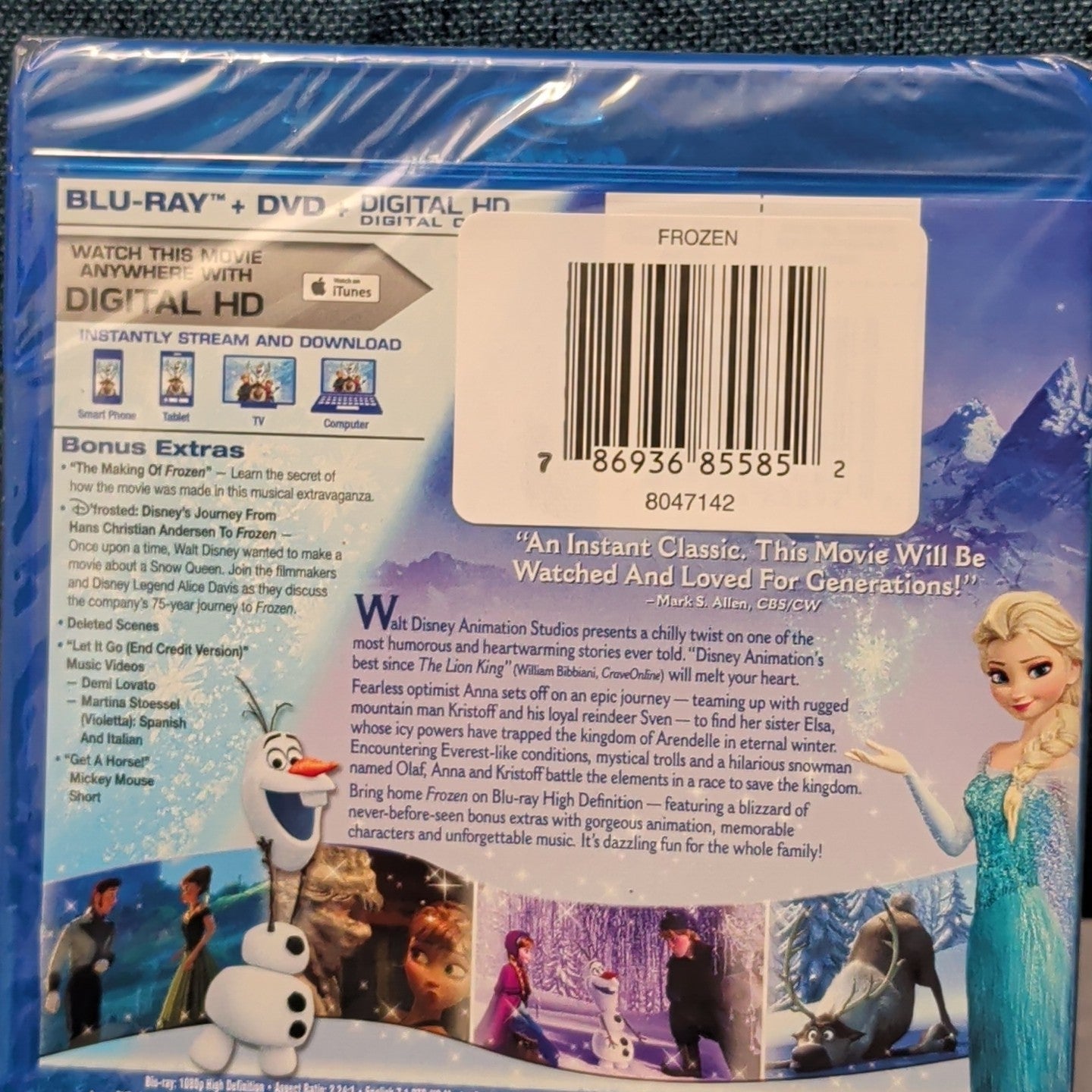 Disney Frozen Blu-ray DVD Digital Collector's Edition Brand New Factory Sealed