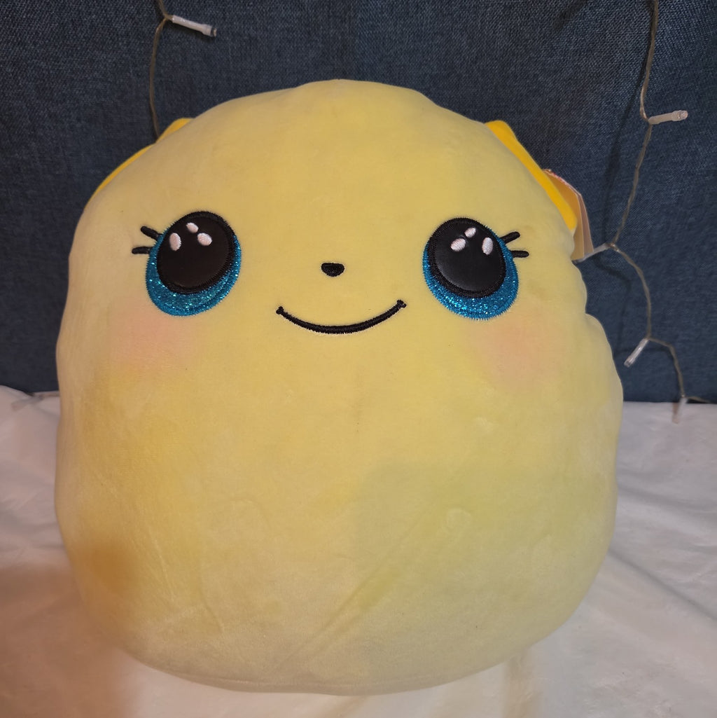 TY Squish-a-Boos Buttercup 10in Yellow Bear Plush Pillow 2021 NWT