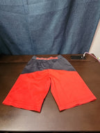 DC Comics Superman Boys Athletic Shorts Size S 6/7 Grey Red Mesh Gym Shorts