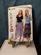 UNCUT Butterick B6346 Skirt Pattern | Asymmetrical Elastic Waist | Size 8-22 |