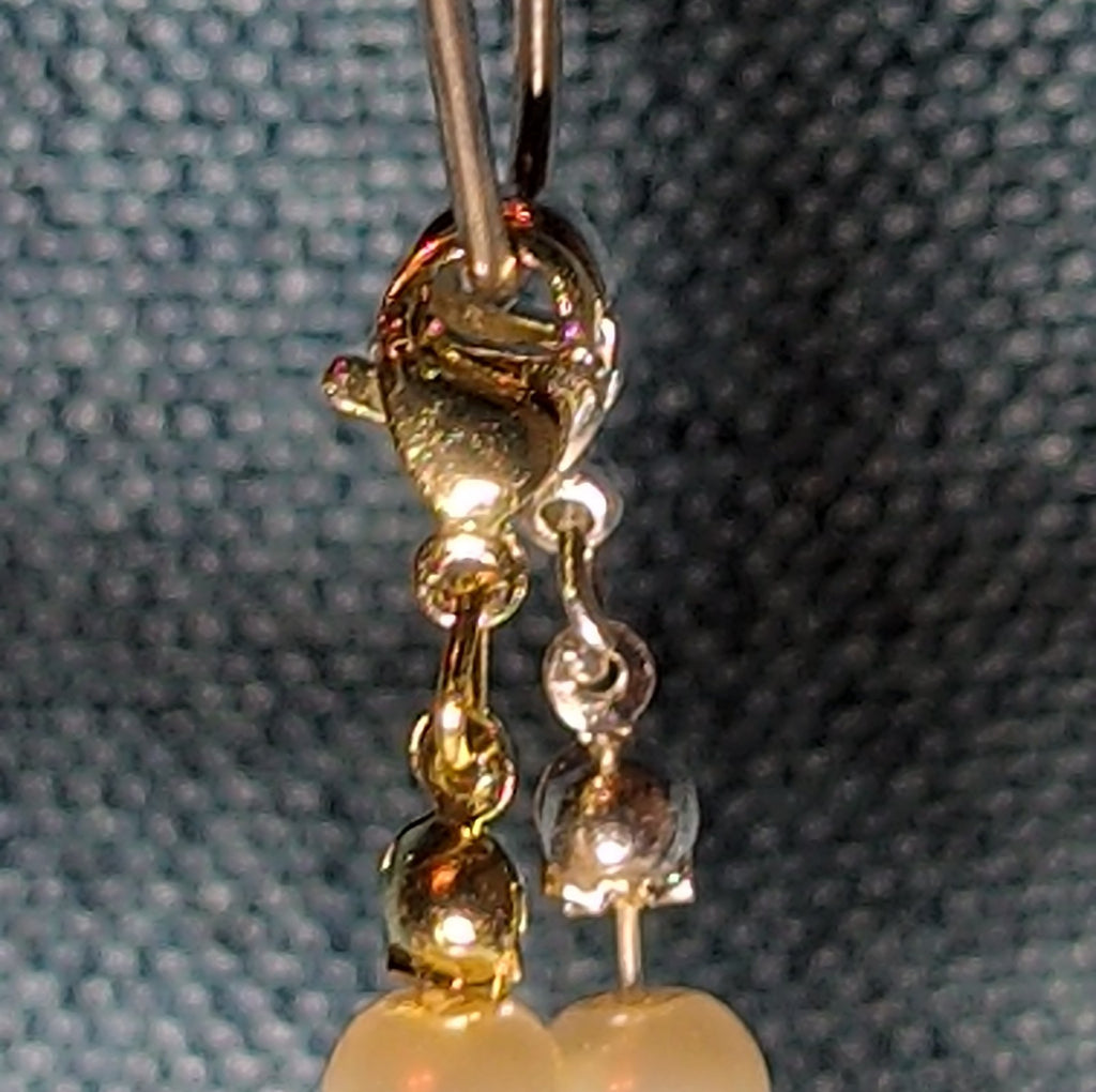 Faux Pearl Purse Charm Gold Silver Tone Letter U