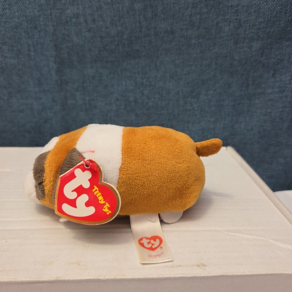 Ty Teenie Tys Gypsy St Bernard Dog Stackable Plush Blue Glitter Eyes MWMT 42205