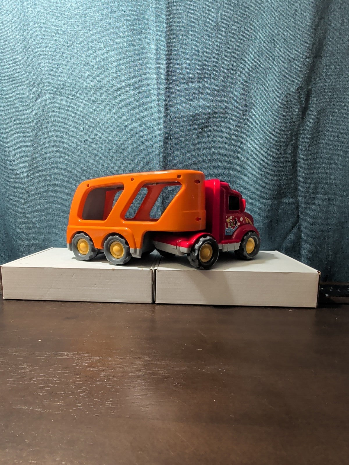 Big Toddler Semi Truck Car Hauler Toy Vehicle Lights & Sounds Transport Trailer