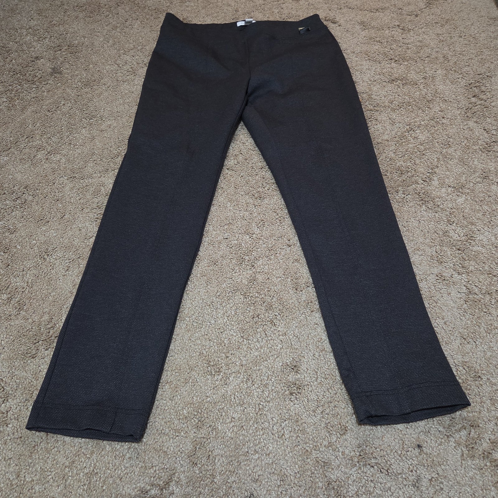 Calvin Klein Pants Womens M Black Slim Fit Ankle Stretch Elastic