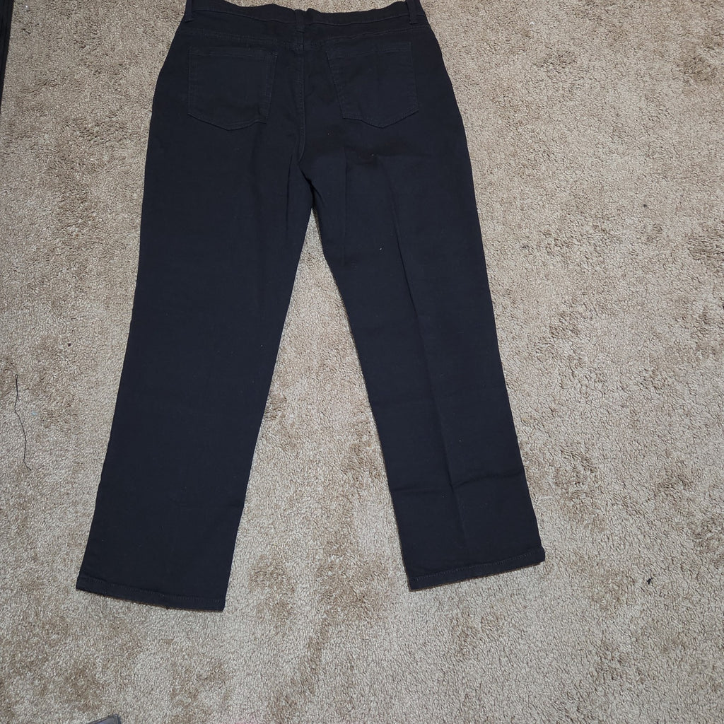 Gloria Vanderbilt Amanda Black Jeans Stretch 14P Short Women Classic