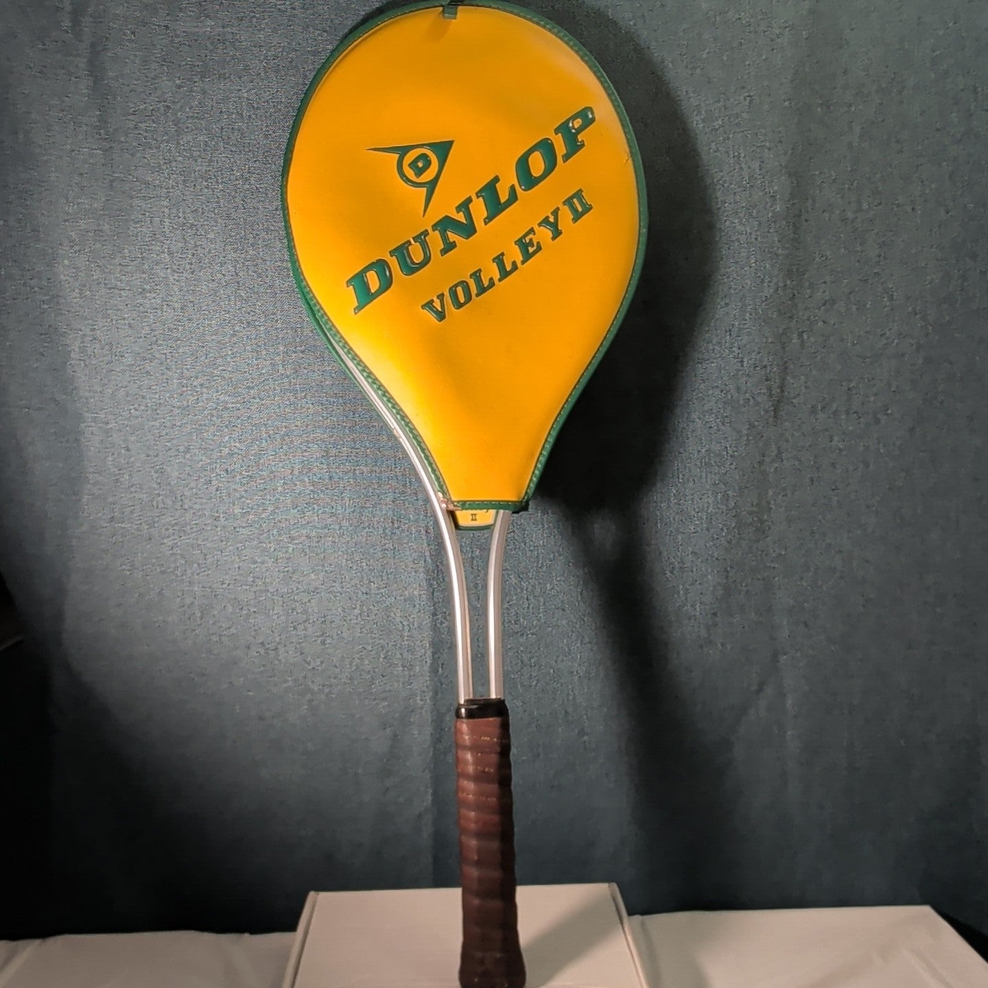 Vintage Dunlop Volley II Aluminum Tennis Racquet 4 5/8 L Made in USA With Cover