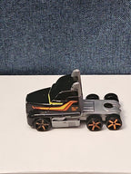 Hot Wheels Semi Truck Cab | Track Stars Black & Orange Racing Hauler