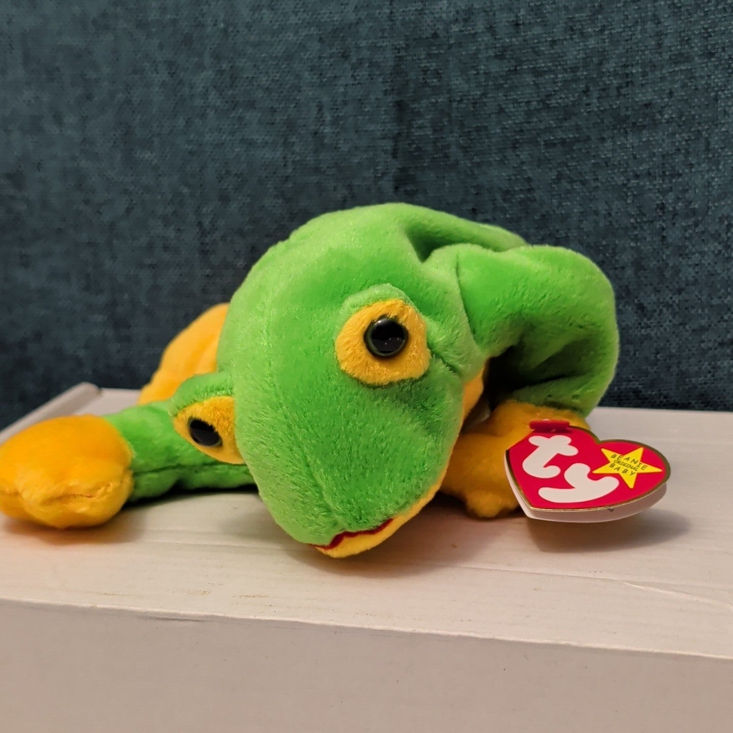 TY Beanie Baby SMOOCHY the Frog 1997 | MWMT Mint Tags | Retired Felt Mouth