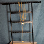 Layered Necklace Gold Tone Medallion Minimalist