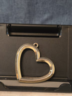 Open Heart Pendant Charm Silver Tone Vintage Y2K Vibe