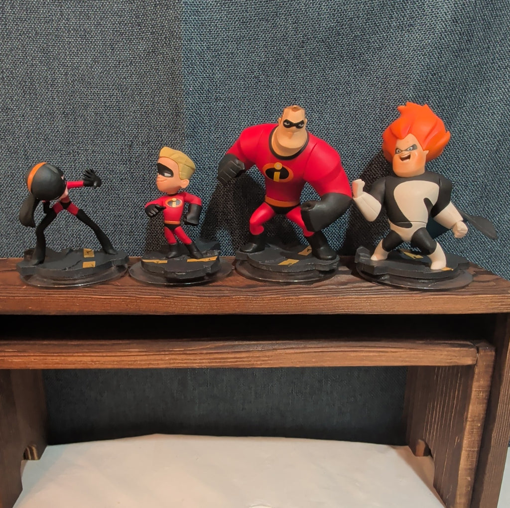 Disney Infinity 1.0 Incredibles 4 Figure Lot Syndrome Dash PVC Loose