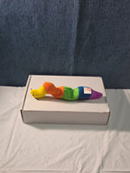 Ty Beanie Baby Inch the Inchworm 1995 Rainbow Plush Yarn Antennae Clean NO TAG