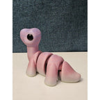 Mini Articulated Brontosaurus Fidget Toy | 3D Printed Dinosaur | Pink Purple