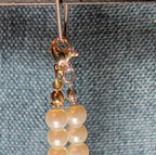 Faux Pearl Purse Charm Gold Silver Tone W Letter Initial