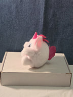ZURU Rainbocorn Puppycorn Penny the Pug 5" Plush White Pink Bow Glitter Horn