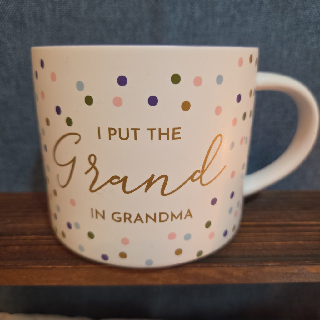Threshold Grand In Grandma 16oz Stoneware Coffee Mug Dotted