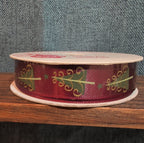 Michaels Holiday Cheer Ribbon Burgundy Christmas Tree 9ft NWT