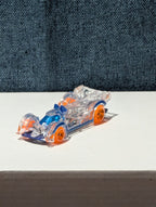 Hot Wheels Hi-Tech Missile | 2014 X-Raycers Clear & Blue | Fast Track Car