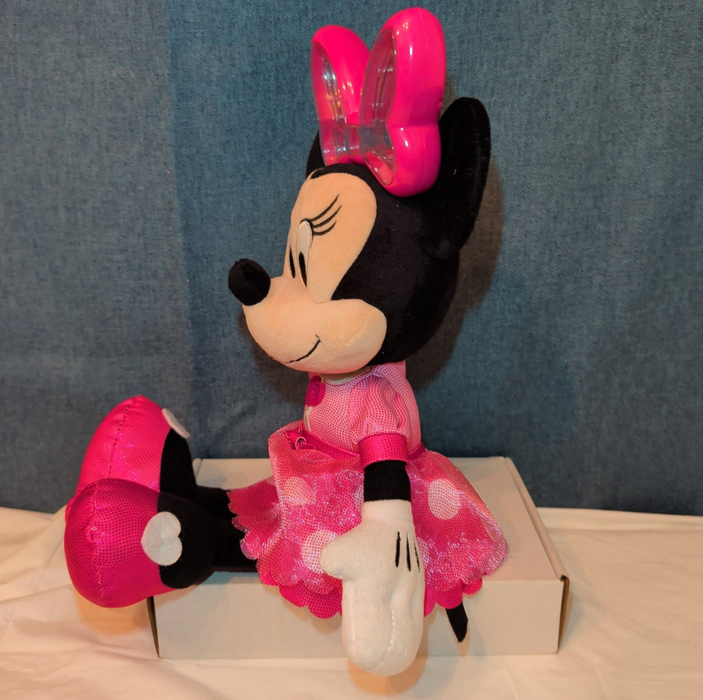 Disney Jr Colorfinity Minnie Mouse Interactive Plush 15" Light Up Talking Toy