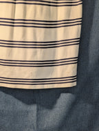 Vintage 90s Polo Ralph Lauren Shirt Men's Large Cream Navy Stripe 
