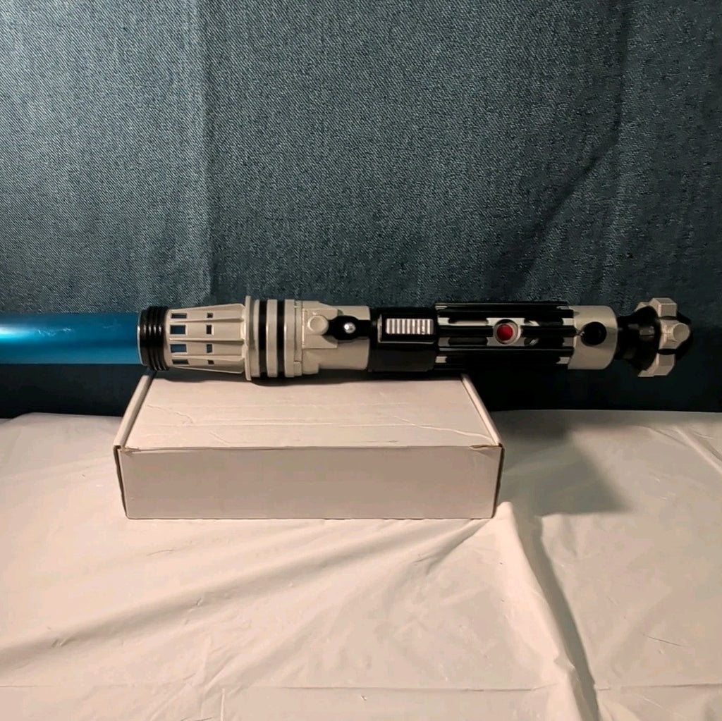 Star Wars Hasbro LFL 2007 Build Your Own Lightsaber Set Obi-Wan Blue TESTED WORK
