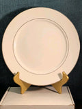 Home Essentials China Dinner Plate White with Gold Rim Individual Replacement