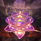 Flower Touch Lamp Glass Oil Warmer Multicolor