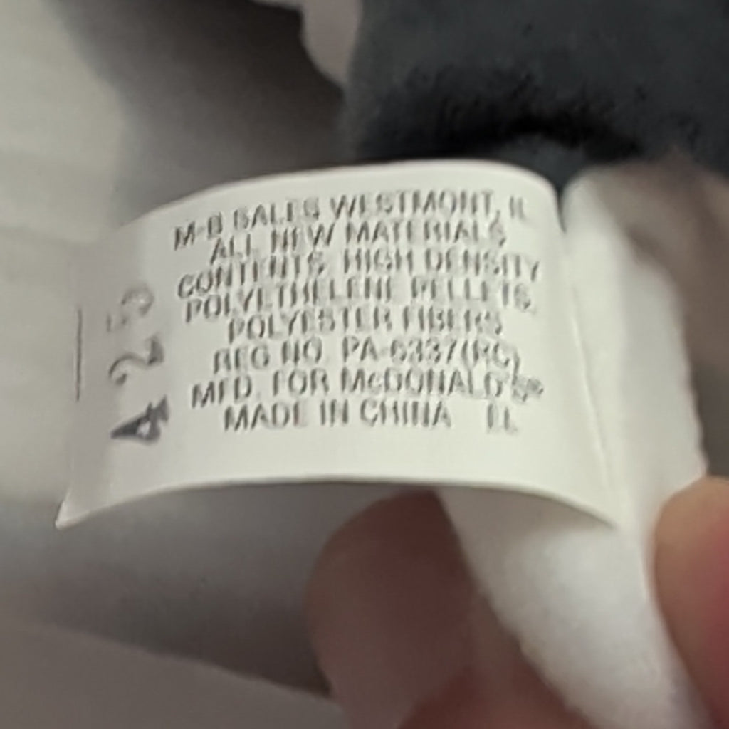 Ty Teenie Beanie Baby Nook the Husky 1999 McDonald's Plush Dog Grey White Tag