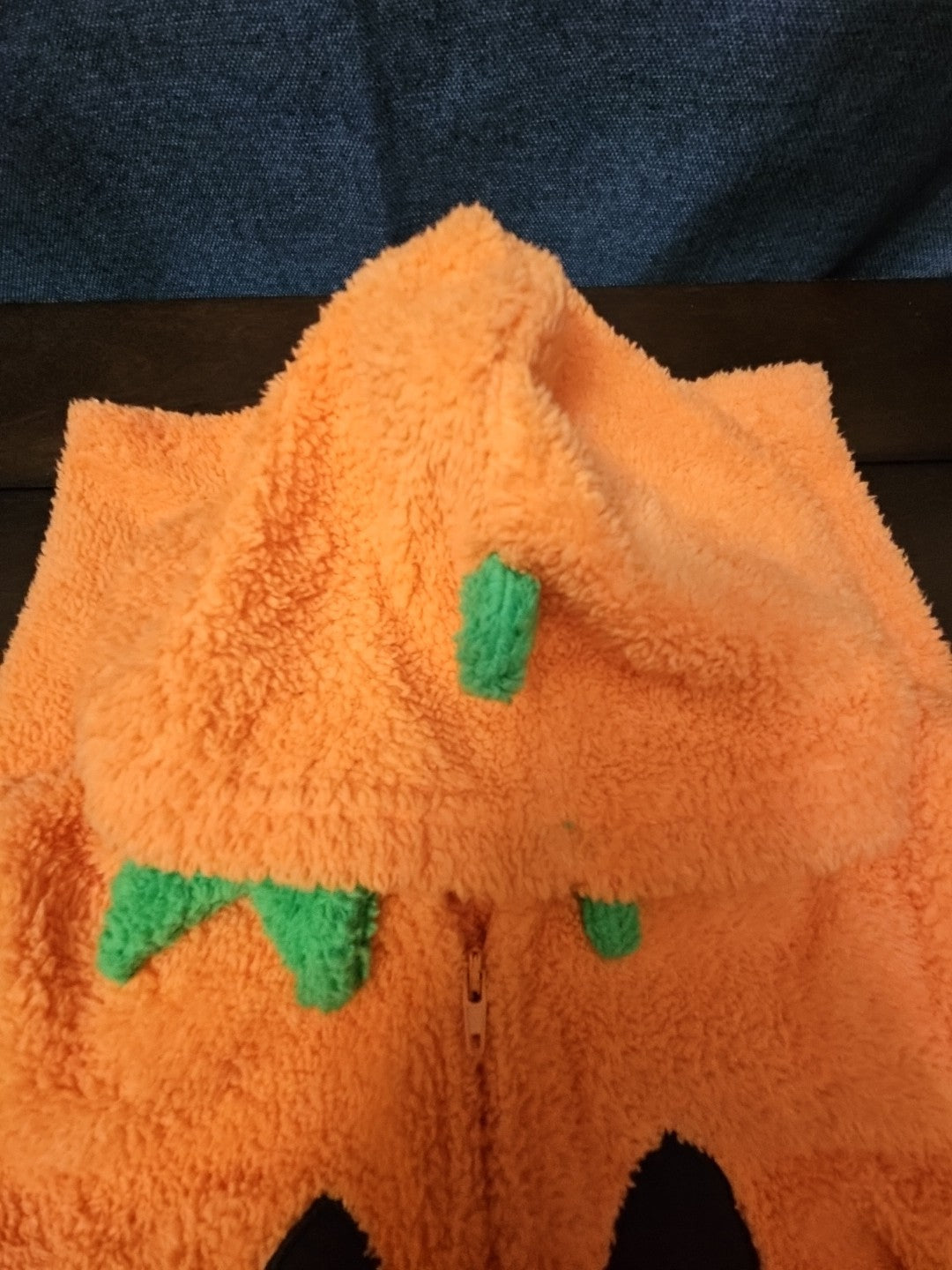 Hyde & Eek Baby Pumpkin Costume 12 Months Plush Zip Up Jack O Lantern Hooded