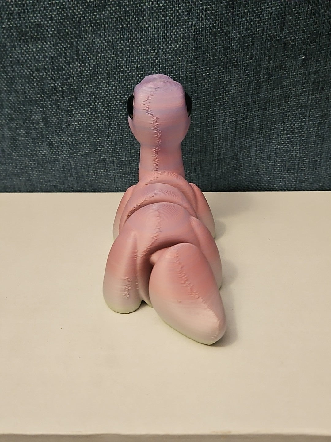 Mini Articulated Brontosaurus Fidget Toy | 3D Printed Dinosaur | Pink Purple