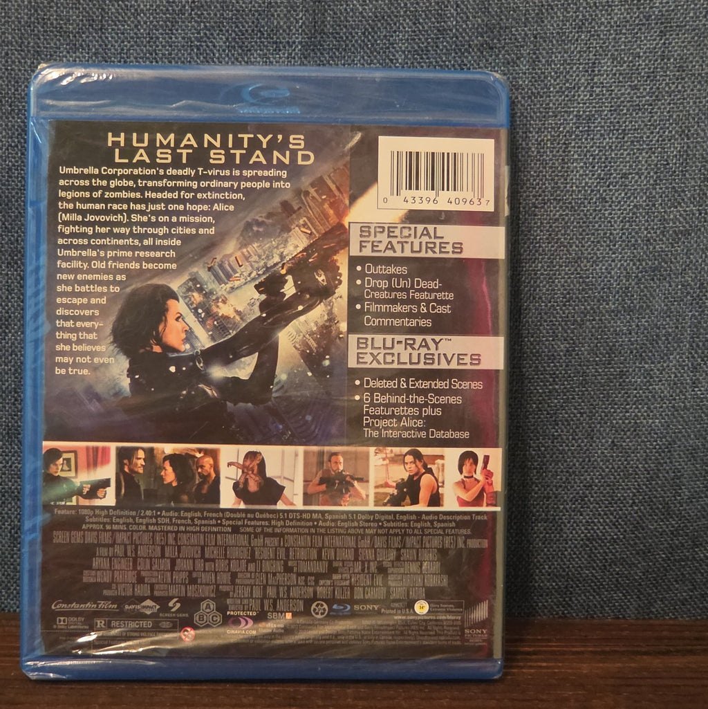 Resident Evil Retribution Blu-Ray Milla Jovovich
