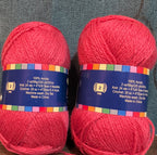 Herrschners Afghan Yarn Lot 2 Skeins 2 Ply  Grapefruit Acrylic 220 Yards Each