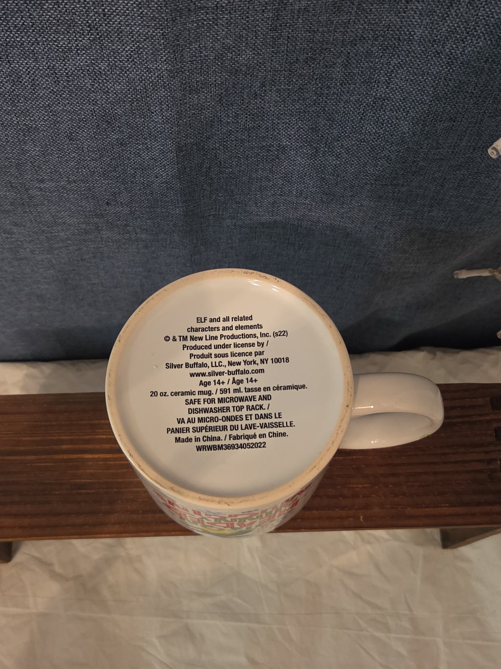 ELF Christmas Movie Ceramic Coffee Mug I'm a Cotton-Headed Ninny-Muggins 20 oz