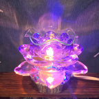 Flower Touch Lamp Glass Oil Warmer Multicolor