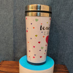 Teacher Work of Love Travel Tumbler 20oz Stainless Acrylic Hot Cold Cup