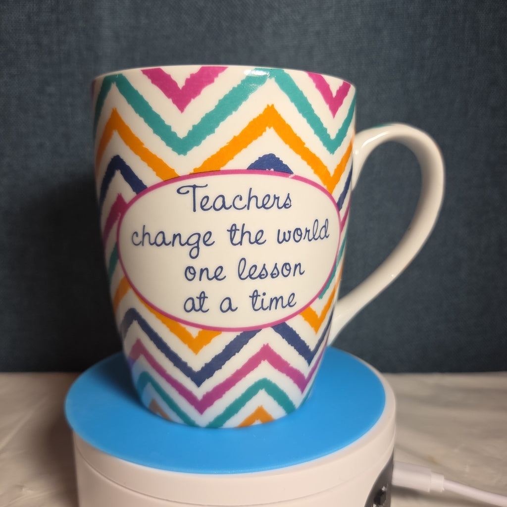 Mud Pie Francesca's Teacher Quote Mug Colorful Chevron 2012