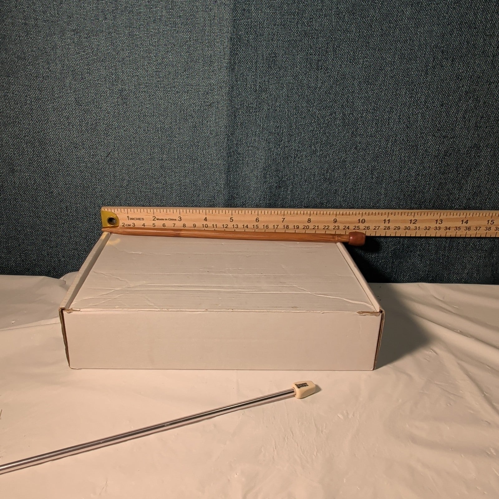 Boye Size 5 Aluminum Knitting Needle 14 Inch Single Point Teal Blue 6328 Vintage