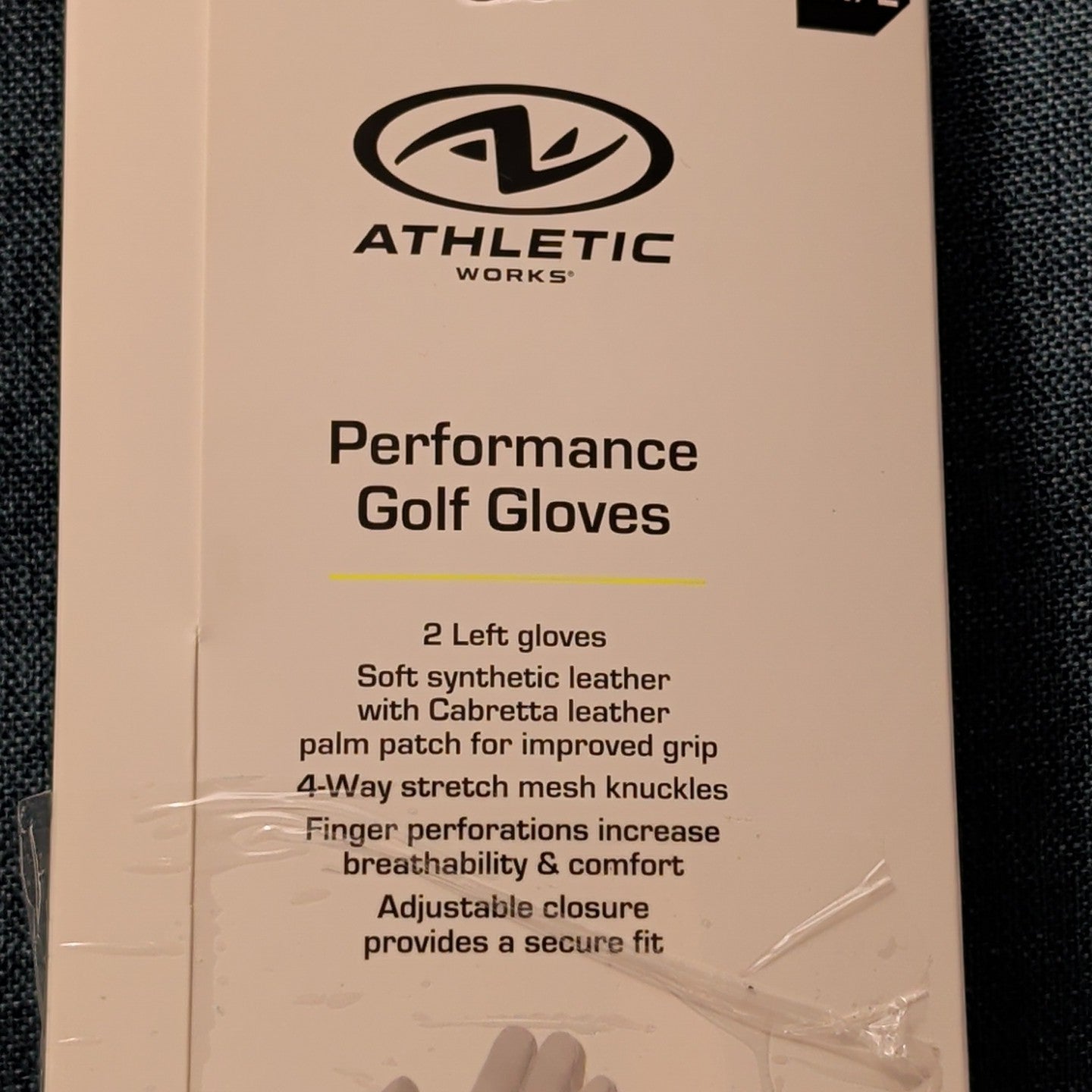 NEW Athletic Works Performance Golf Gloves 2-Pack | Size M/L | 2 Left Hand Glove