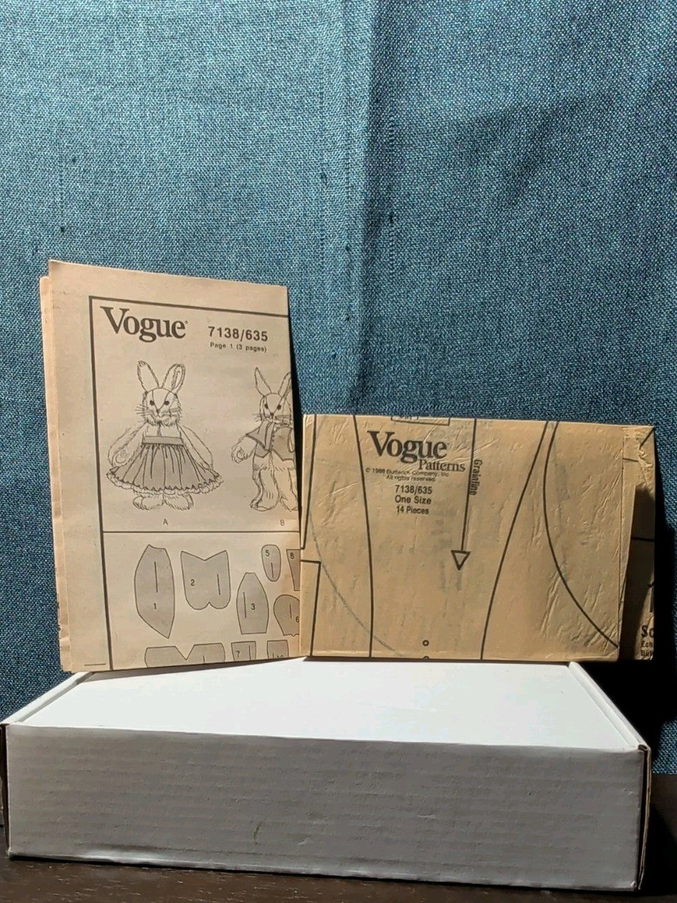 Vogue 7138 Linda Carr Country Rabbit Bunny Pattern 1988 Stuffed Animal UNCUT