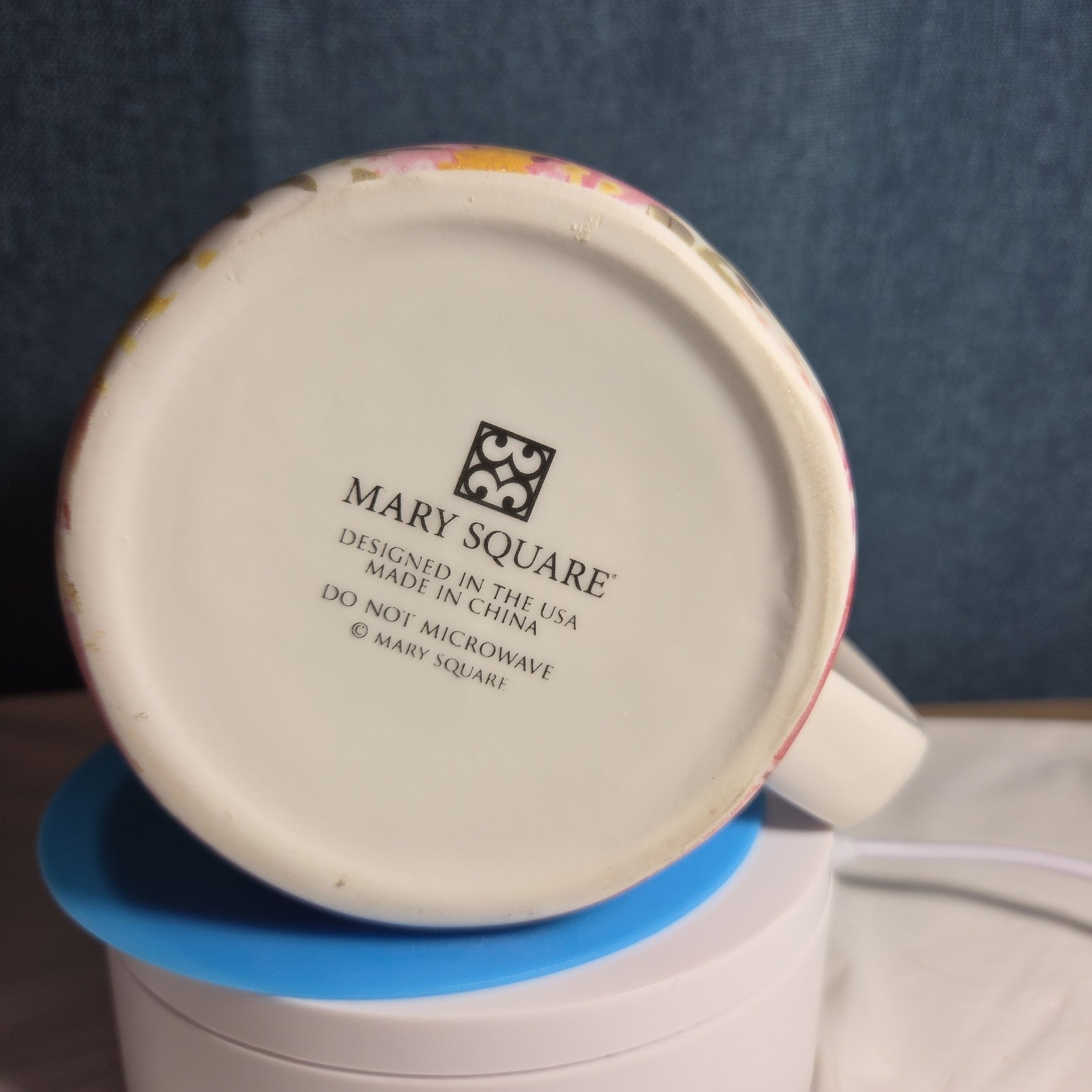 Mary Square Hope Mug Floral Ceramic Cup