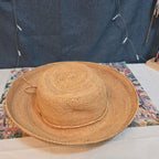Scala 100% Raffia Wide Brim Sun Hat Natural Straw Summer Beach