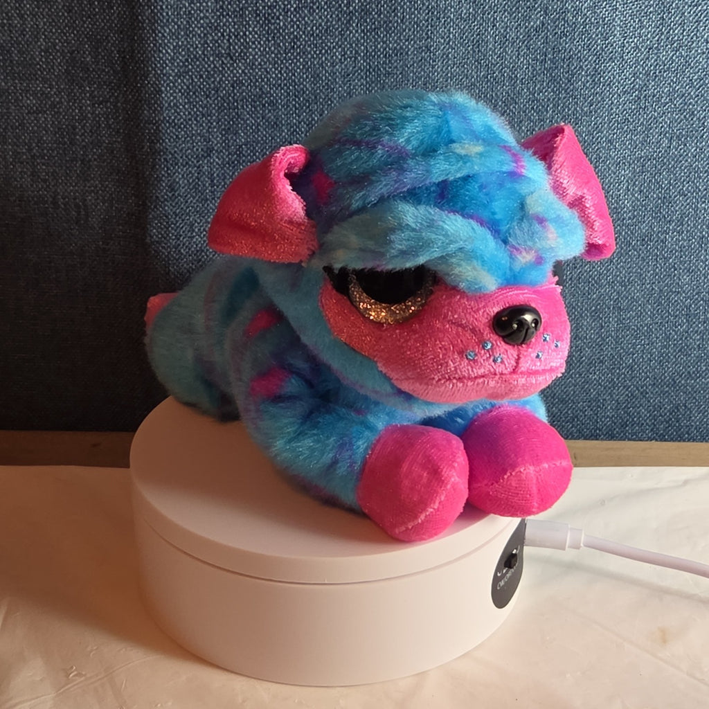 Zuru CoCo Surprise Neon Cone Poppy The Dog Blue & Pink Plush W/ Surprise Inside